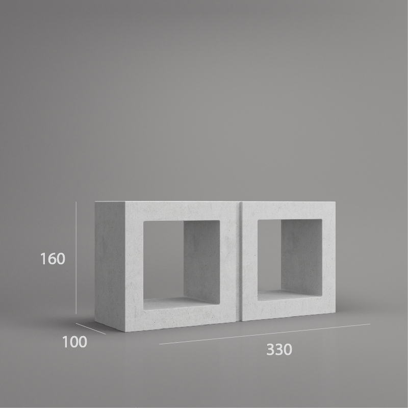 VB 160.01 ventilation block dimension