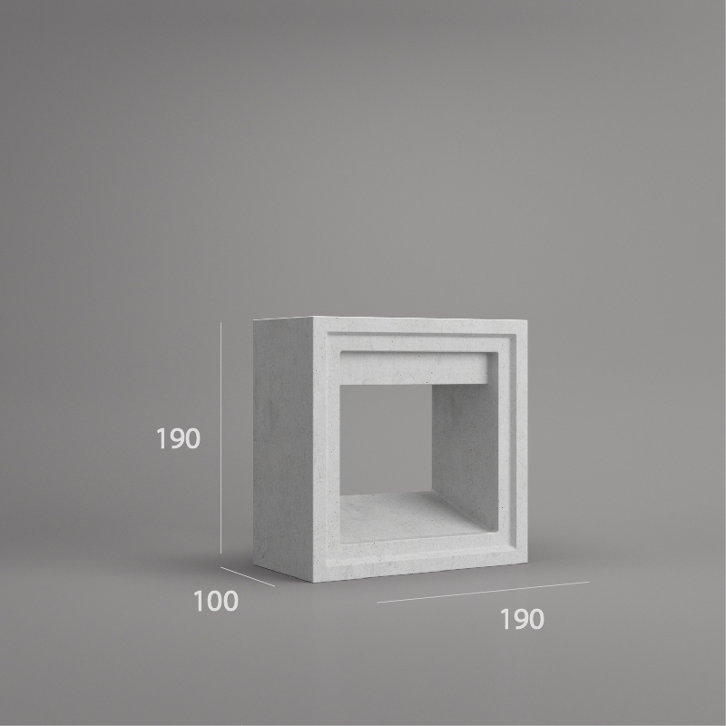 VB 196.100 ventilation block dimension