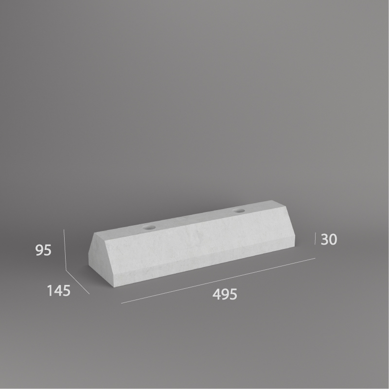 WS 500 wheel stopper dimension