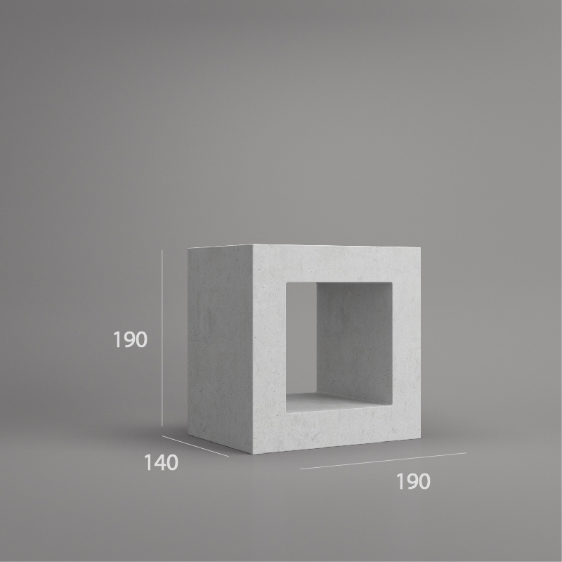VB 190.140 ventilation block dimension