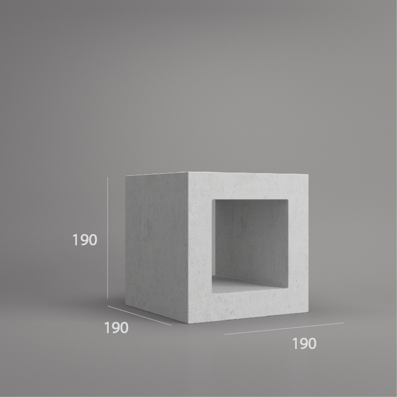 VB 190.190 ventilation block side view