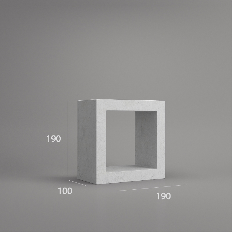 VB 1905.100 ventilation block dimension