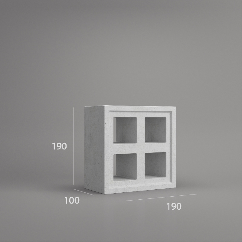 VB191.100 ventilation block dimension
