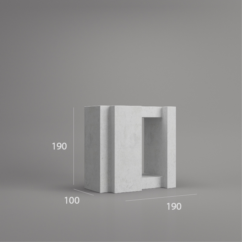 VB 198.100 ventilation block dimension