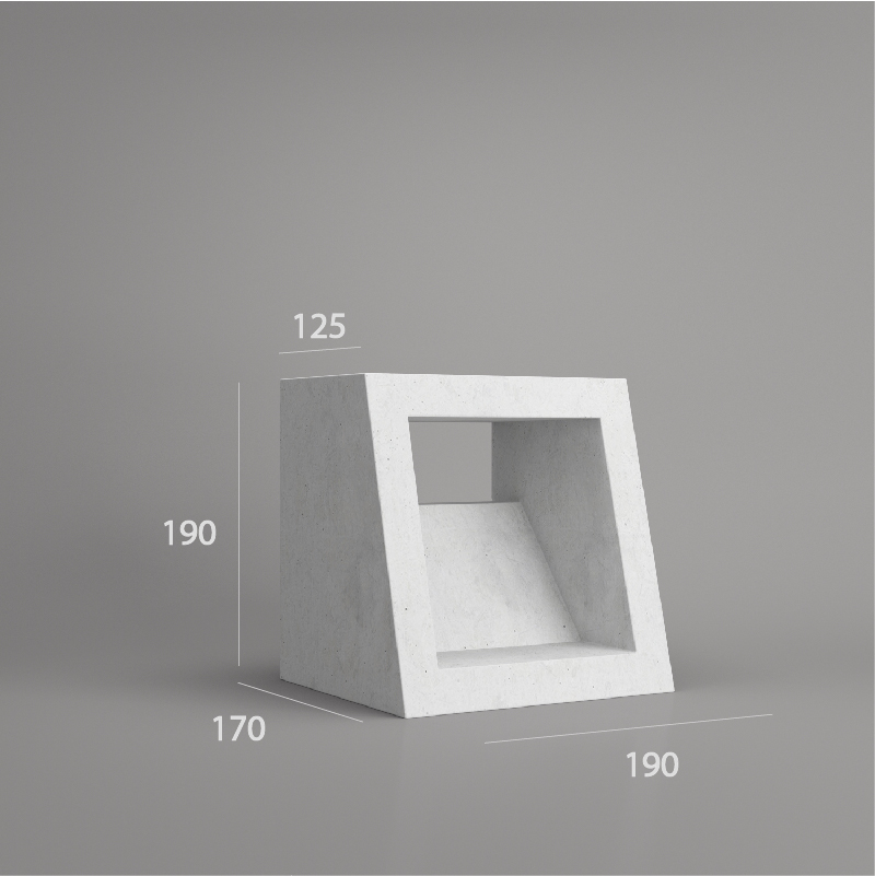 VB70.195A ventilation block - side view