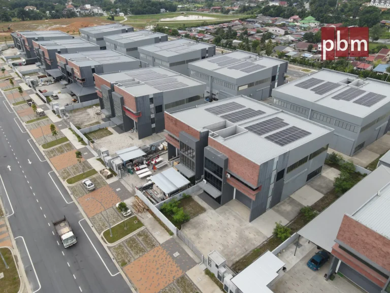 Elmina Business Park building façade with protruding PBM facing bricks